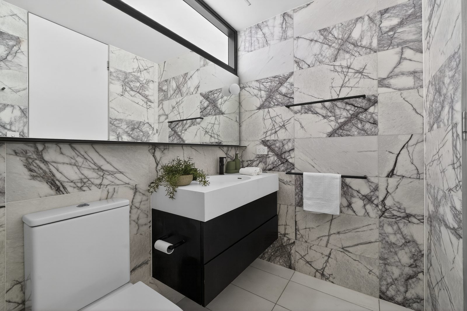 Designer marble bathroom